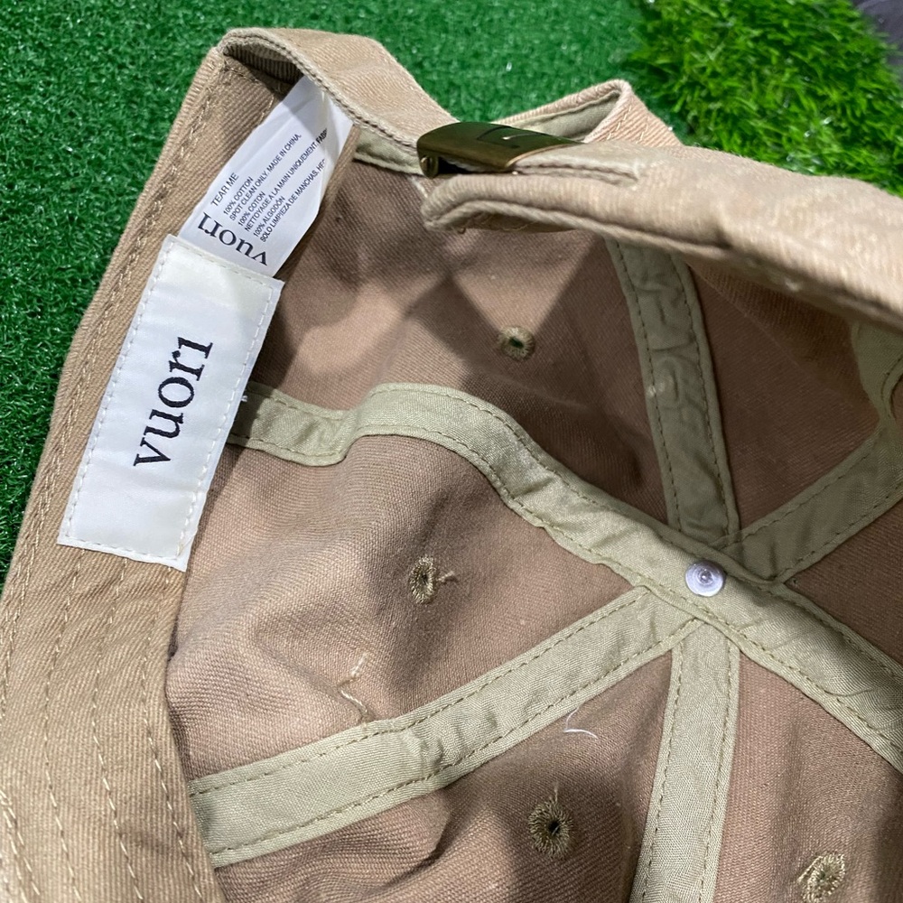 Vuori Hat With Embroidery Beige, Cotton Strapback Baseball (Unisex) View 5